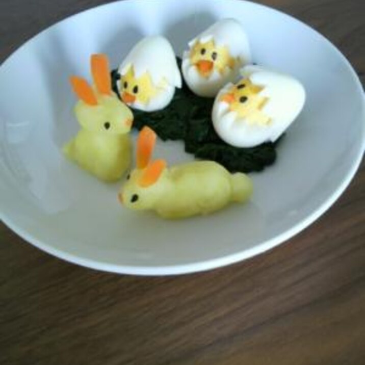 一歳のお誕生日 ウサギとひよこの誕生日プレート レシピ 作り方 By アッカしお 楽天レシピ